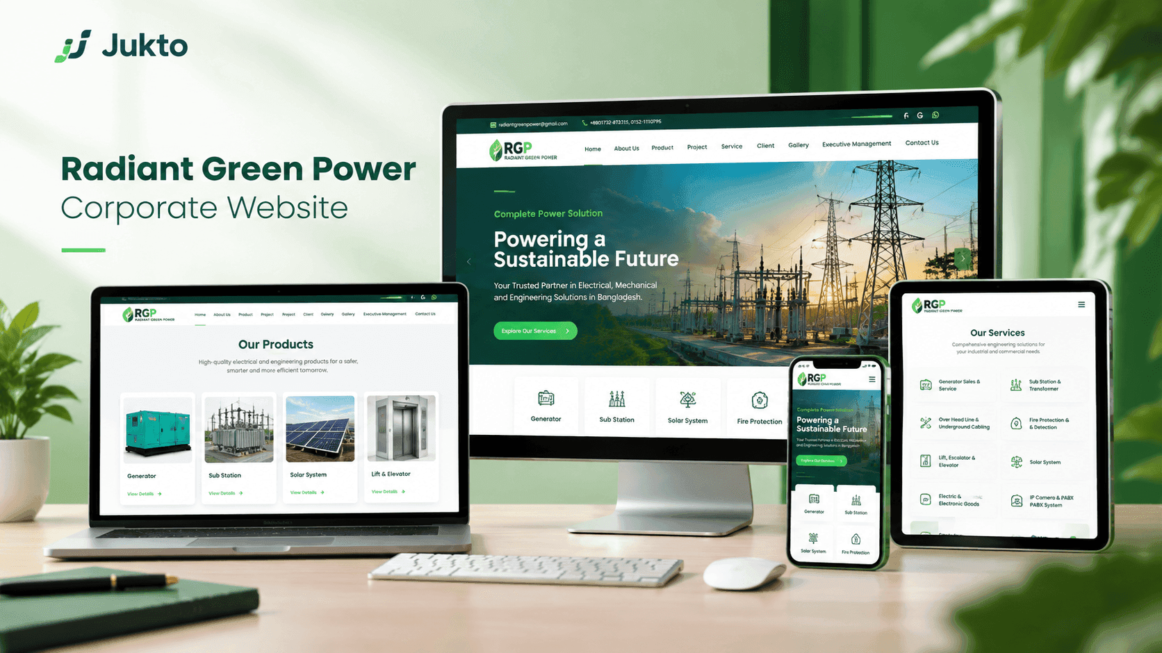 Radiant Green Power — Custom Corporate Engineering Website